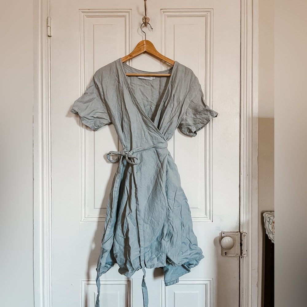 Linen Wrap Dress